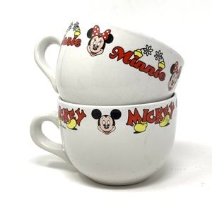 Disney Mickey & Minnie Unmarked Coffee/Cocoa Mugs
